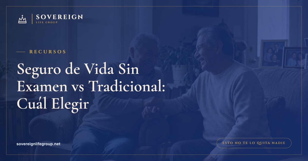 Una familia joven en casa revisando papeleo, que ilustra la decisión entre seguro de vida sin examen y tradicional
