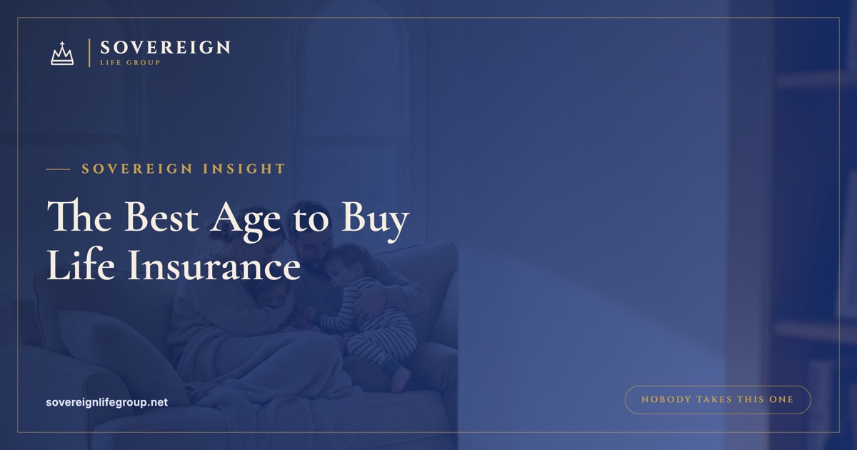 A young family at home considering the best age to buy life insurance