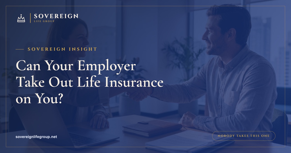 An employee reviewing life insurance paperwork with an HR representative, illustrating the question of whether an employer can take life insurance out on an employee