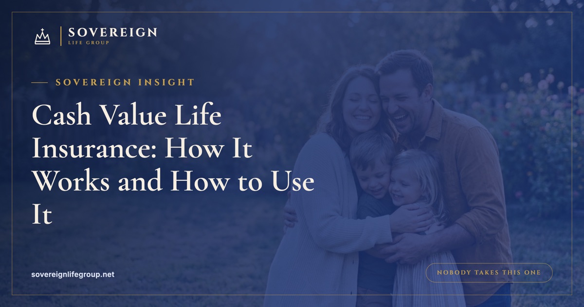 A family at home reviewing finances, illustrating how cash value life insurance builds money they can use during life