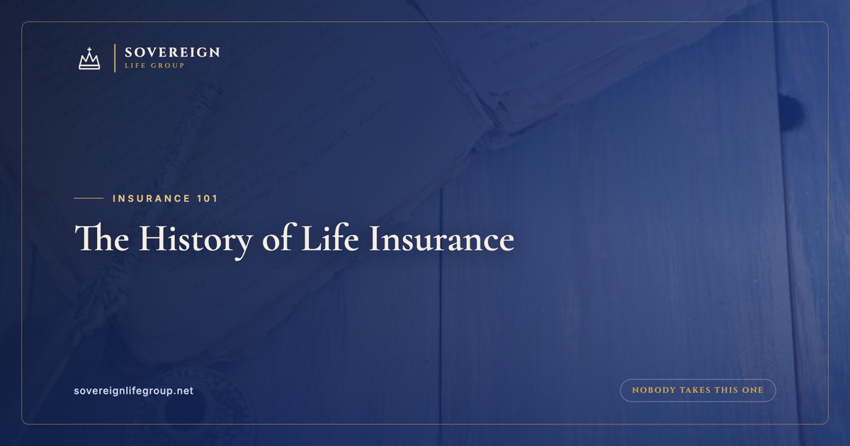 An old ledger and quill, representing the early history of life insurance