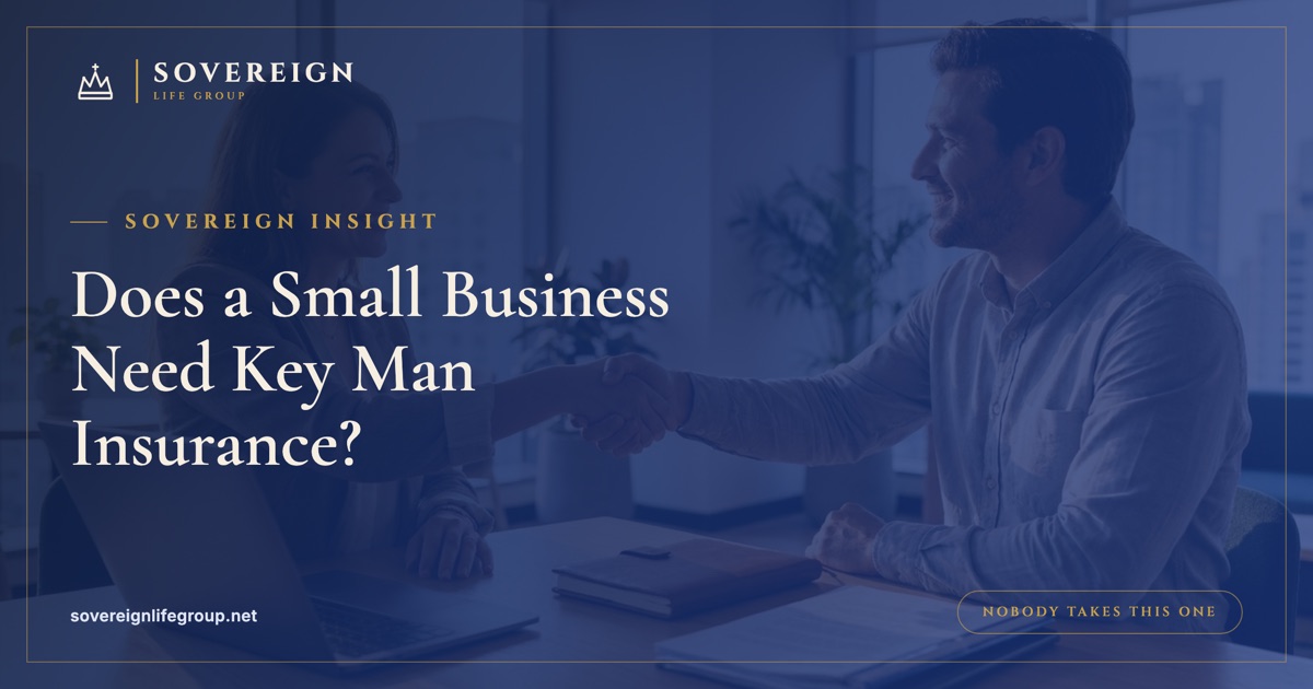 Small business owner reviewing key man insurance options at a desk to protect the company if a key person is lost