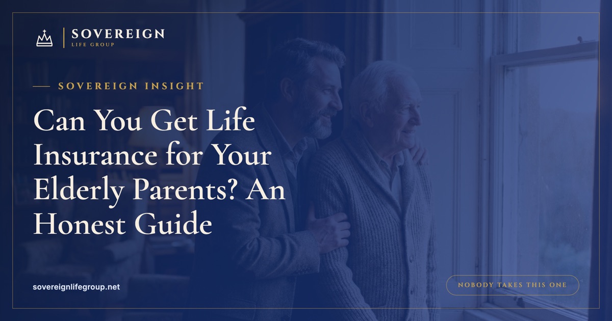 An adult daughter sitting with her elderly mother at home, illustrating a family looking into life insurance for elderly parents