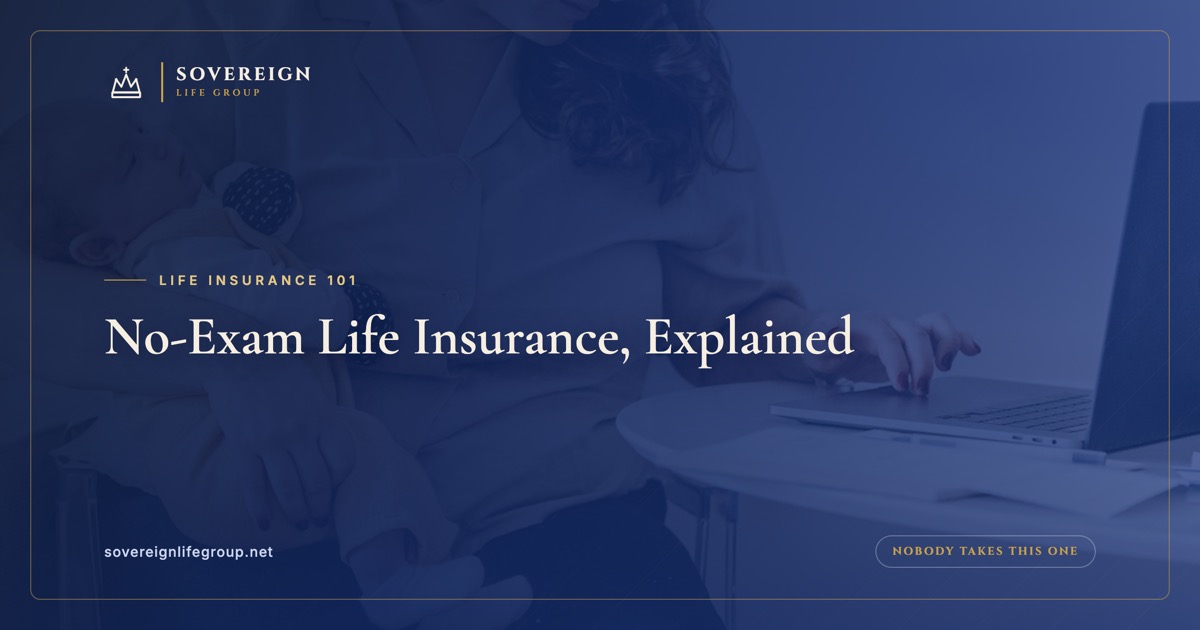 A parent at home holding a phone, applying for coverage