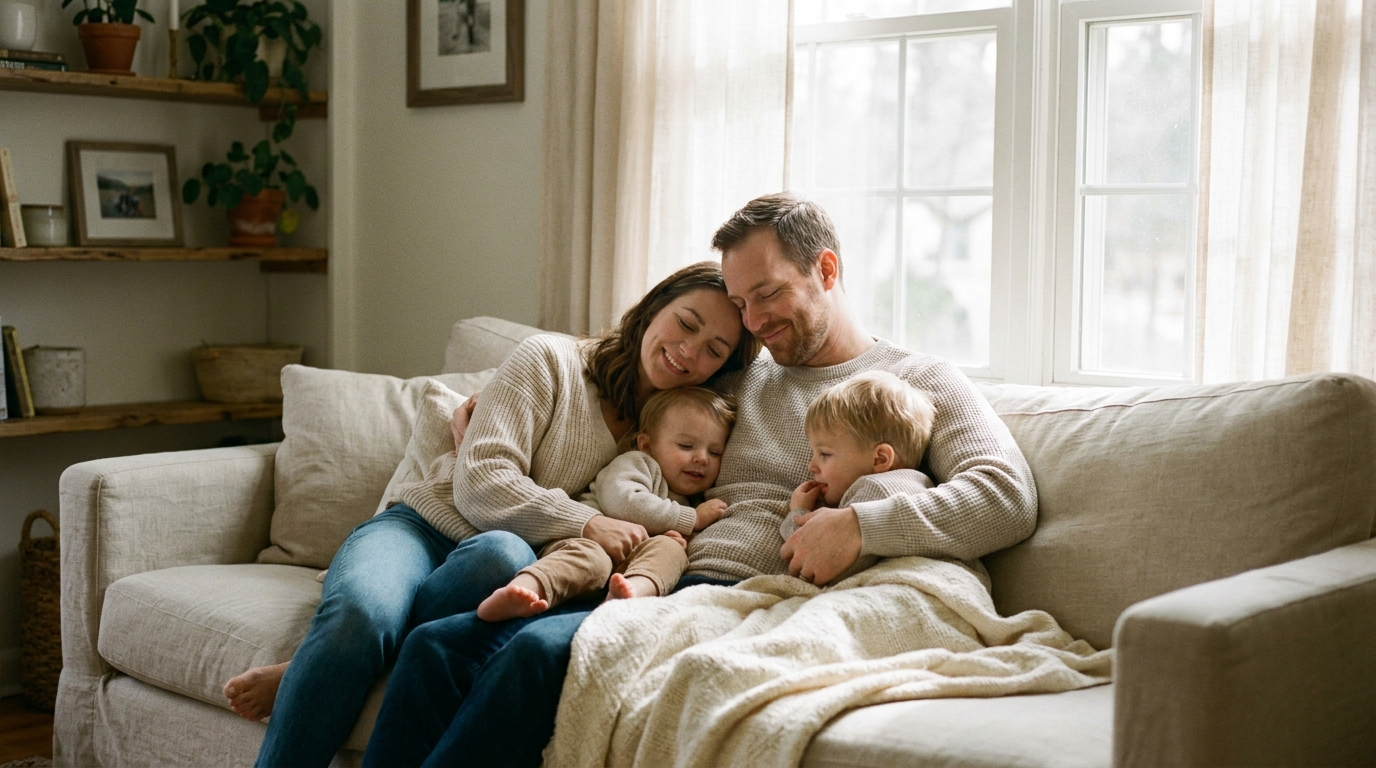 A family at home